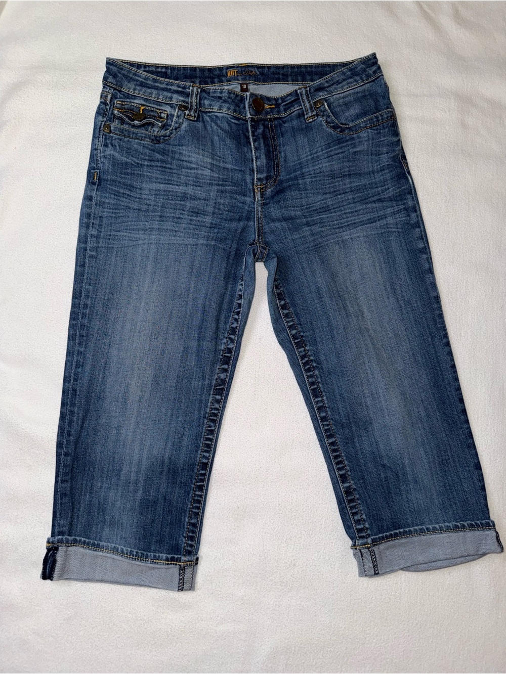 Kut from the Kloth Mid Blue Cropped Jeans